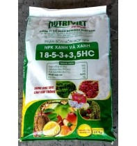 Phân bón NPK Xanh và Xanh 18-5-3 + 3,5 Hữu Cơ
